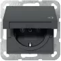 gira SCHUKO-stopcontactinzetstuk System 55 antraciet 445428