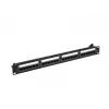 Patchpanel 1U LANBERG PPUA-1024-B, 24 poorten, Cat6a, U/UTP, 1U rack, diepte 102 mm, metaal, zwart