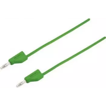 VOLTCRAFT Testkabel [stekker 4 mm - stekker 4 mm] 1 m groen MSB-300 (MSB-300-1-GR)