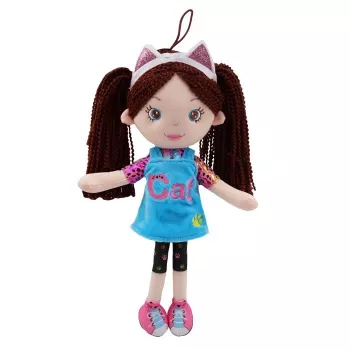 TULILO Zosia stoffen pop 35 cm — zacht stoffen speelgoed, 35 cm hoogte