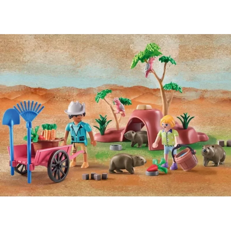 Wiltopia 71625 wombat shelter figurenset