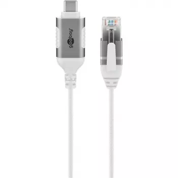 Goobay Ethernet-kabel USB-C 3.1 naar RJ45 slank 3 m - verbindt router, modem of (74388)