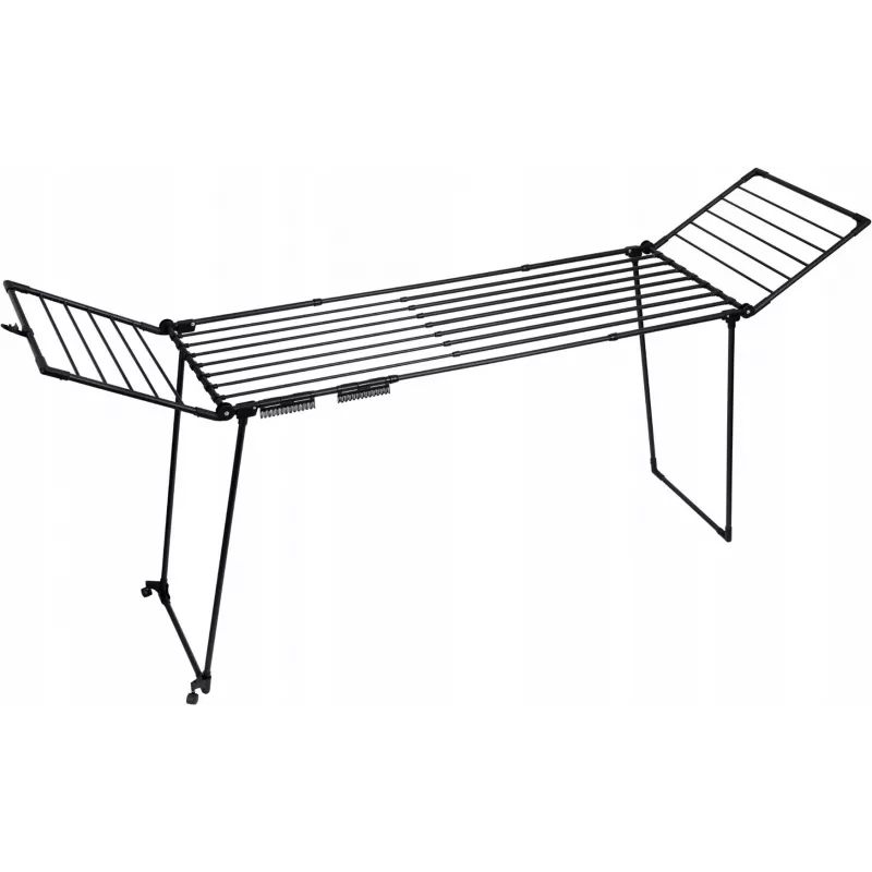 Wasrek PROMIS MONZA uittrekbaar groot zwart - inklapbaar vrijstaand, H1160mm B2600mm D6000mm