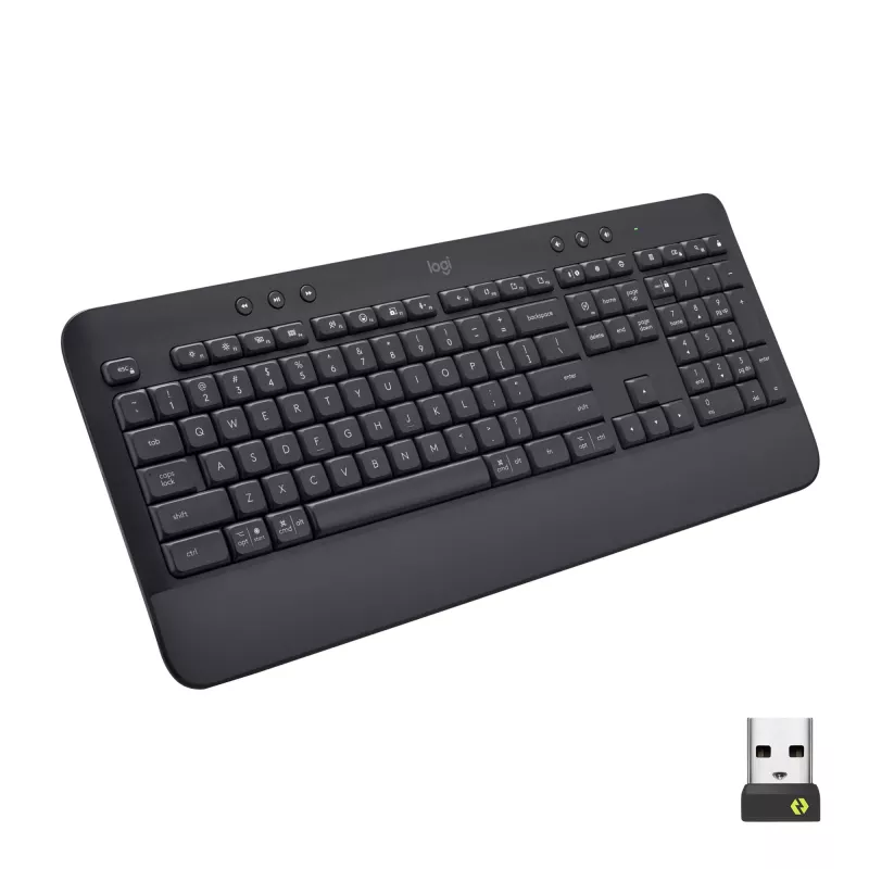 Logitech Signature K650 draadloos toetsenbord, Bluetooth 5.1, QWERTZ, Zwitsers (CH), grafiet (920-010912)