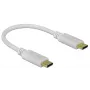 Delock - USB-C-/stroomkabel - 24-pins USB-C-stekker naar 24-pins USB-C-stekker - 5 A - 15 cm - USB-voeding (100 W), ondersteunt Power Delivery 2.0 - wit (85357)