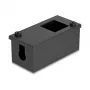 Verdeelkast DELOCK Easy 45 modulehouder voor tafel- of wandmontage, metaal, zwart, 2x22,5x45 mm of 1x45x45 mm