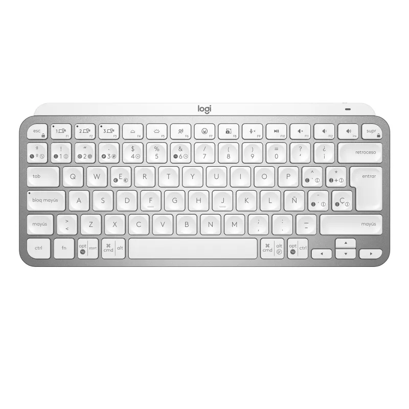 Mxkeys Mini draadloos verlicht toetsenbord lichtgrijs - Esp - Mediter