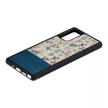 Telefoonhoes Man and Wood Galaxy Note 20 — blauwe bloem op zwart