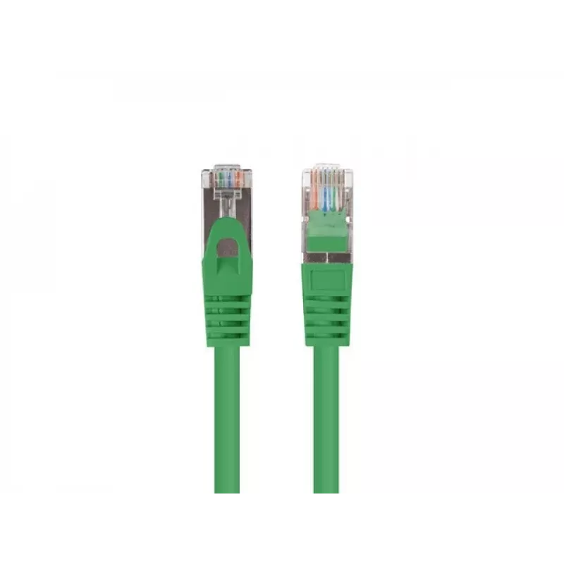 Lanberg PCF6-20CC-0025-G Cat.6 F/UTP patchkabel, verpakking van 10, 0,25 m, Groen