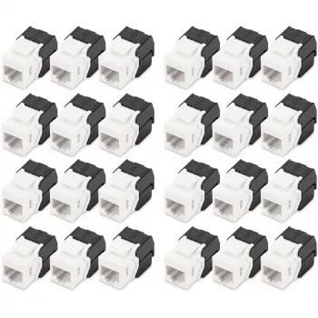 Digitus CAT 6 keystone jack onafgeschermd 24 stuks plat zwart wit RJ-45