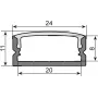 U-profiel voor LED-strips EUROLITE 51210970, 20 mm, zwart, 2 m