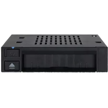 ICY DOCK - MB521SP-B - 2.5 single bay SAS/SATA HDD/SSD dock in 1x 3,5 front-inbouwschacht hot-swap wisselraam met aan/uit-schakelaar en uitwerptoets