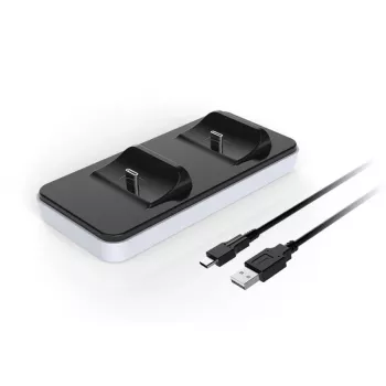 Oplaadstation SUBSONIC SA5608 voor PlayStation 5-controllers met twee snellaadplaatsen en LED-indicatoren