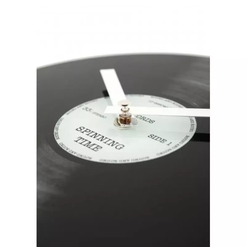 NeXtime klok 5163 Little Spinning Time, Ø20 cm, wand, zwart