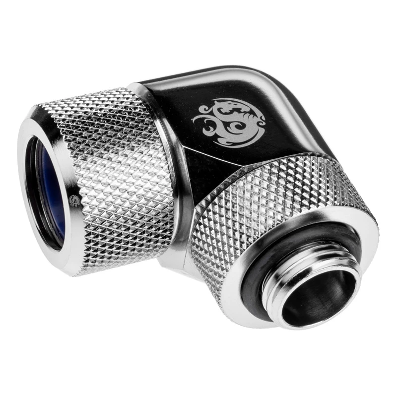 Leiding voor computer-waterkoeling BitsPower BP-E90RMLA14 — messing, 14 mm diameter, zilver