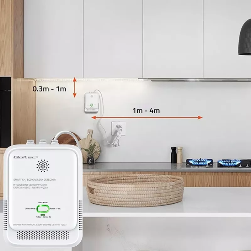 Gas- en koolmonoxidemelder LED