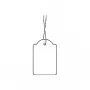 Markeringslabels met koord HERMA 32x50 mm met wit koord 1000 st