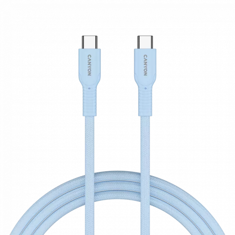 CANYON kabel OnWire 60CL C-C 60W COLOR gevlochten 1m lichtblauw