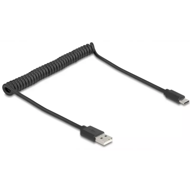 DeLOCK USB-kabel USB 2.0 0,75 m USB A USB C zwart 90368