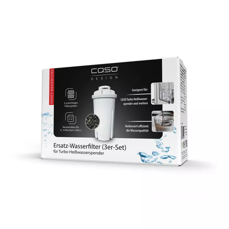 Caso | vervangend filter voor turbo-heetwaterdispenser, 3 stuks