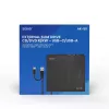 SAVIO AK-59 externe slanke CD/DVD-brander R/RW - USB-C/USB-A, zwart