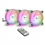 Inter-Tech Argus RS-06 RGB-ventilatorset, 3x 120 mm (120x120x25), RF, zwart/wit