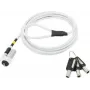 Kabelslot Mobilis 001328 wit 1,8 m sleutelslot