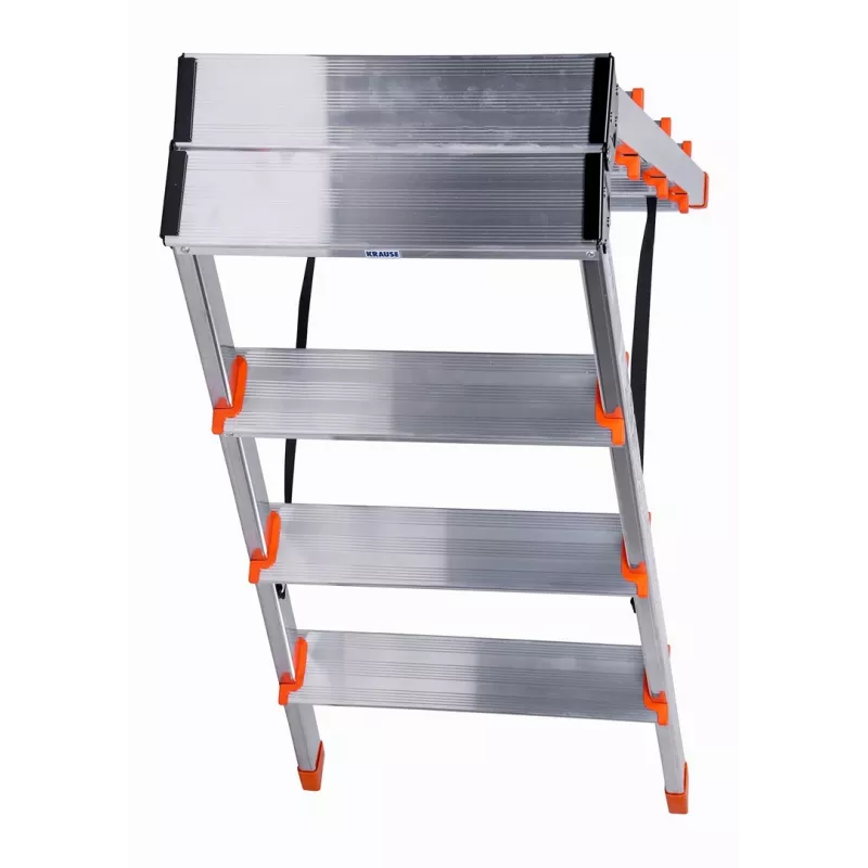 Krause Dopplo dubbelzijdige staande ladder zilver