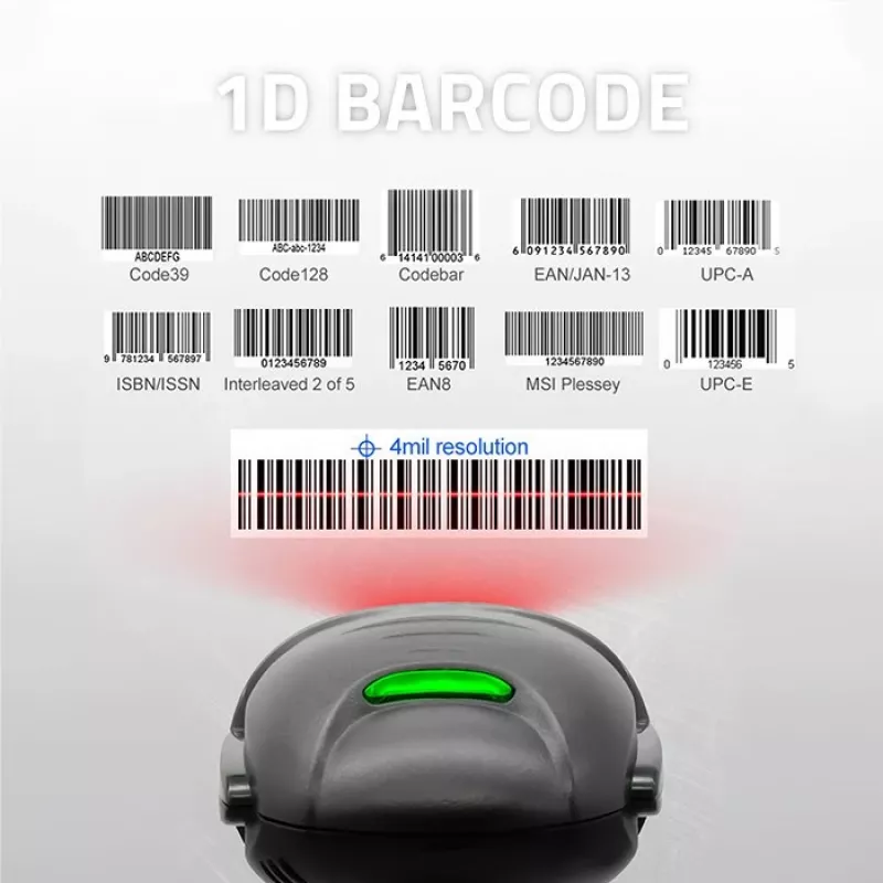 Qoltec 1D laser barcodelezer | USB | zwart