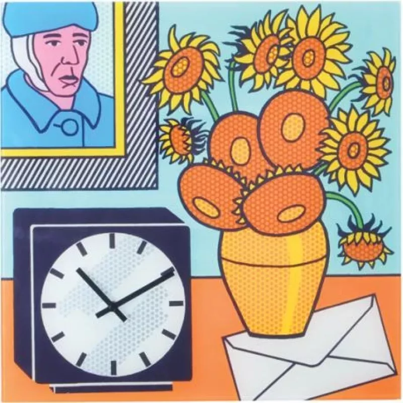 NeXtime klok 8170 Go van Go, 43x43 cm, wand, meerkleurig