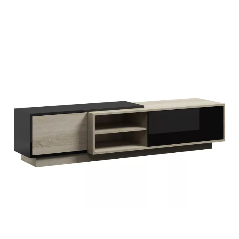 Cama TV-kast SIGMA1 180 Sonoma-eiken/zwart glanzend