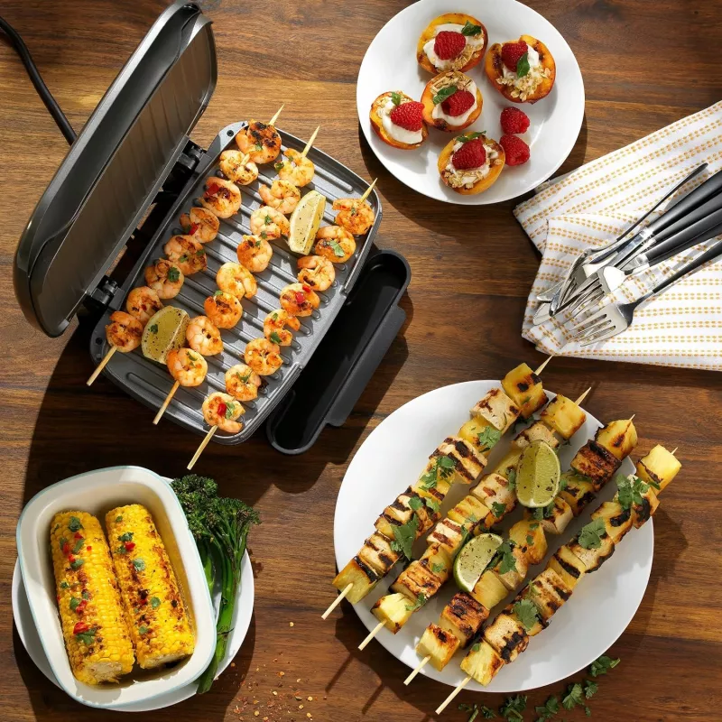 Compacte elektrische grill Petra PT4366GRYDEKFDIR met antiaanbaklaag
