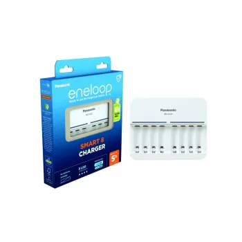 Binnenlader Panasonic BQ-CC63 — laadt 8 AA/AAA, 100-240 V, wit