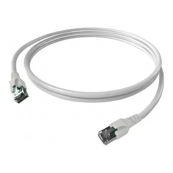 Easylan CP1KWBWBW0050 RJ45-netwerkkabel, patchkabel CAT 6a S/FTP 5 m wit 1 stk.