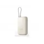 Xiaomi 10000mAh powerbank met geïntegreerde kabel beige
