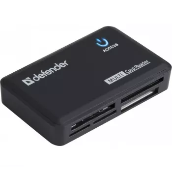 Kaartlezer Defender OPTIMUS USB 2.0 universeel zwart
