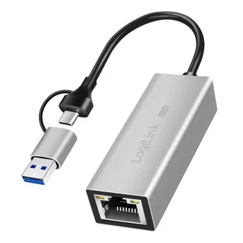USB-A/-C naar 2,5G Ethernet-adapter, grijs