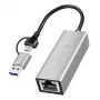 USB-A/-C naar 2,5G Ethernet-adapter, grijs