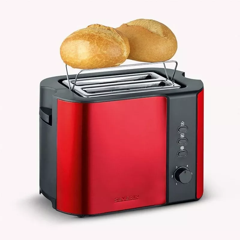 Toaster Severin AT 2217 2 boterhammen 800 W zwart rood