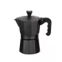Mokakan Maestro MR-1666-3-Zwart, handmatige aluminium koffiemachine voor 3 kopjes, 150 ml, zwart