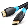 HDMI-kabel Vention AACBN 15 m, HDMI type A naar type A, HDMI 2.0, 18 Gbit/s, ARC, vergulde contacten, zwart