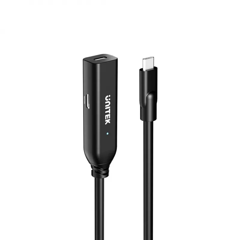 Verlengkabel Unitek U1335ABK01 USB-C stekker naar bus, 10 Gbit/s, 5 m, zwart
