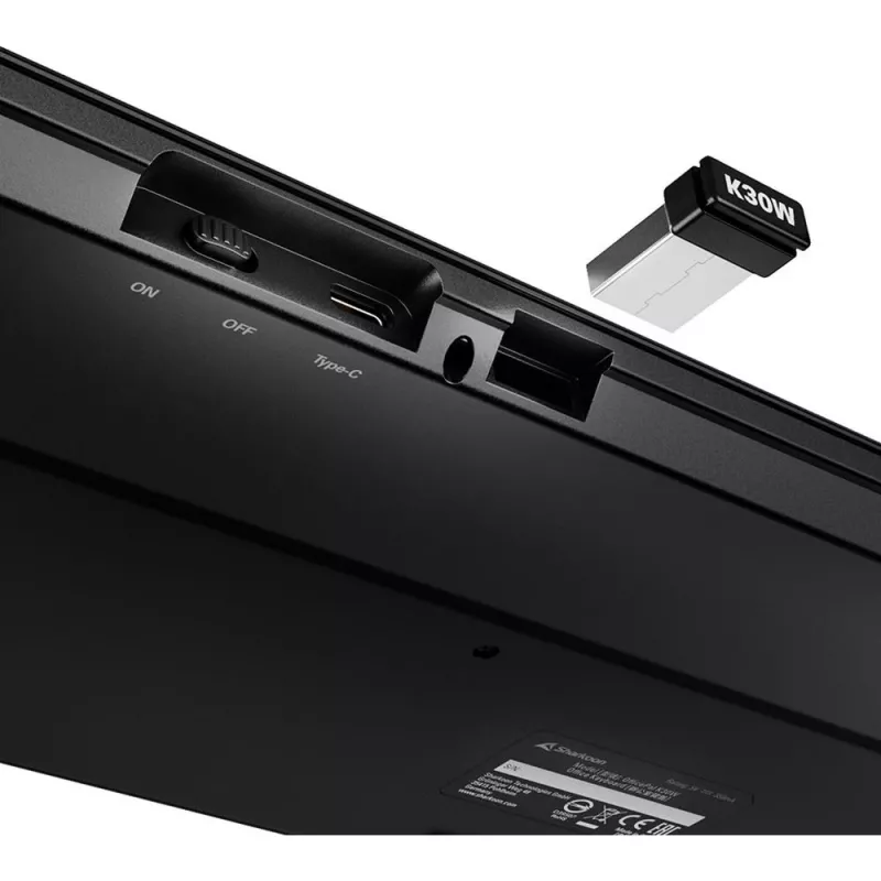 Sharkoon OfficePal K30W zwart DE-layout Rubberdome
