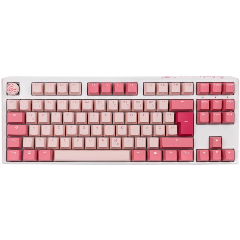Ducky One 3 TKL Gossamer Pink toetsenbord gaming USB Duits roze, wit