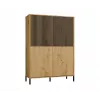 KAMARO 4DK smalle/GŁ eiken ARTISAN DISPLAY CABINET