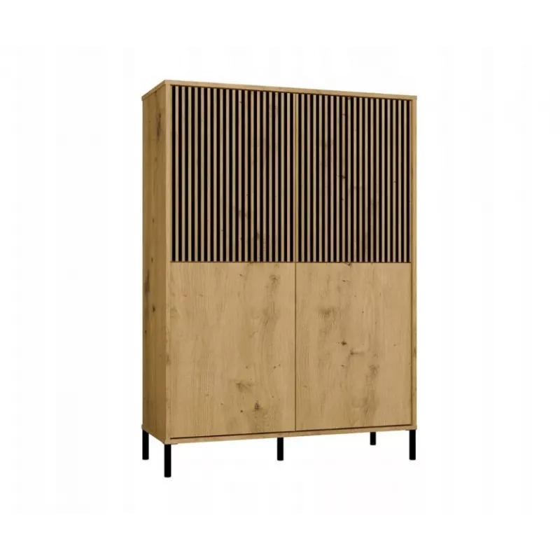 KAMARO 4DK smalle/GŁ eiken ARTISAN DISPLAY CABINET