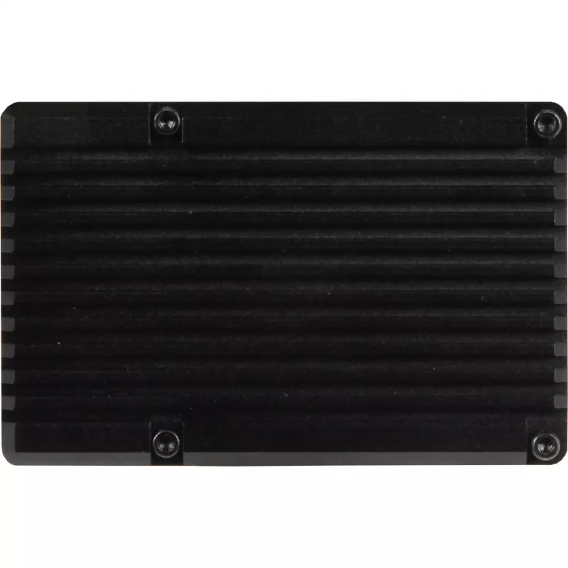 JOY-IT RPI CASE ALU07F - Behuizing voor Raspberry Pi 4, aluminium, ventilator, zwart (RB-ALUCASEP4+07FAN)