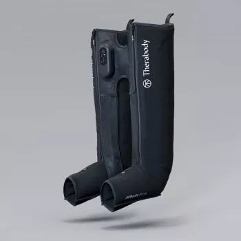 Pneumatische herstelbotten Therabody RecoveryAir JetBoots Prime S — sequentieel compressiesysteem, accu, 180 min looptijd, zwart, 2,51 kg