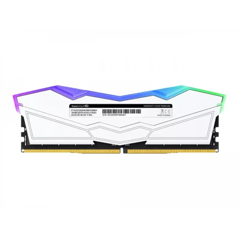 DIMM 32 GB DDR5-6000 (2x 16 GB) Dual-kit, werkgeheugen wit, FF4D532G6000HC38ADC01, Delta RGB, INTEL XMP