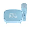Draagbare kinderluidspreker myFirst Voice 2 van myFirst — blauw, batterijgevoede draadloze luidspreker met microfoonondersteuning